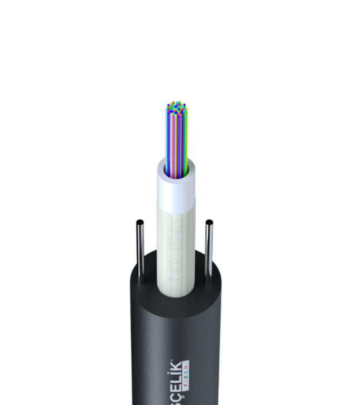 Single Tube Non-armored Fiber Optic Cable With Steel Wire